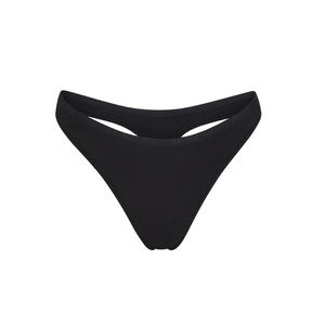 Cotton logo dipped thong